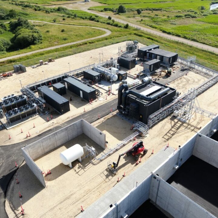 Drone picture of Måde Green Hydrogen Facility