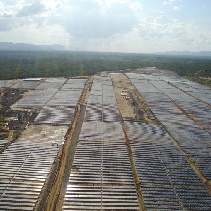 Drone picture of Coremas solar park in Brazil