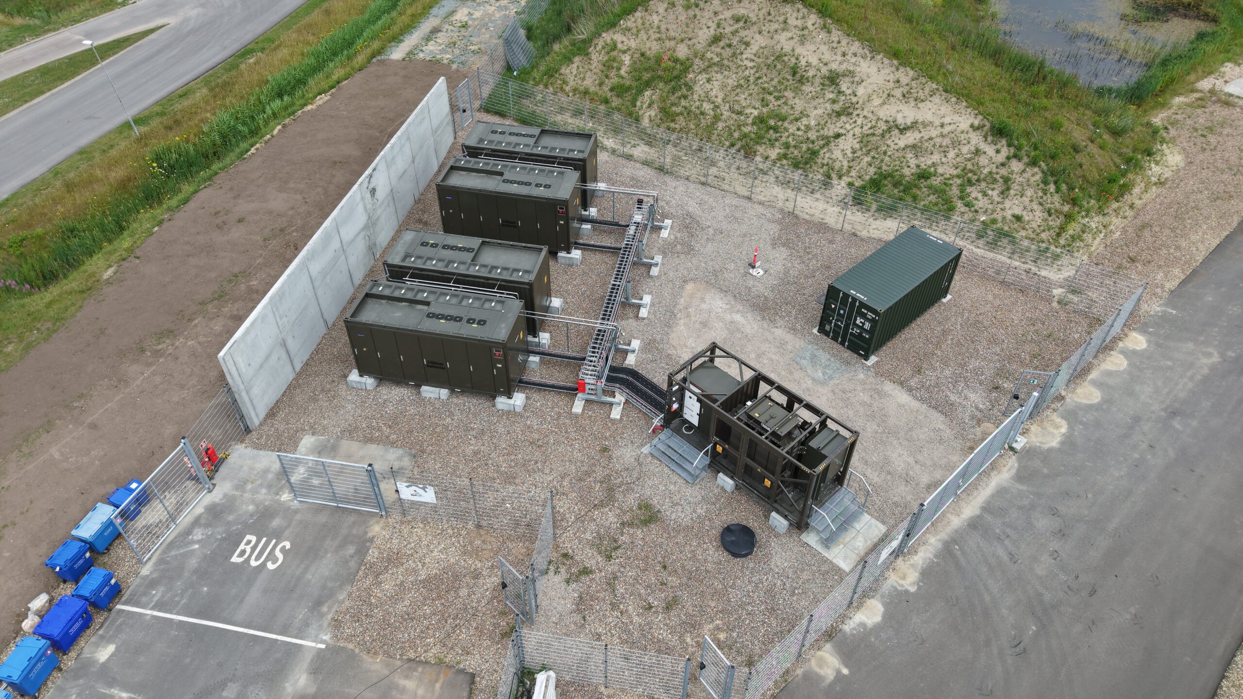 Battery storage system at Måde Hybrid Park