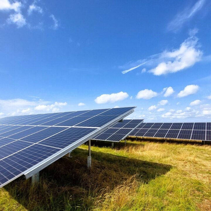 Marksbury solar park in the UK